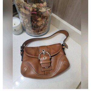 Coach Legacy F10188 British Tan Glove-Tanned Leather Hobo Bag Silver Hardware